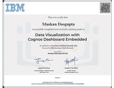 Ibm Data Visualization Certificate